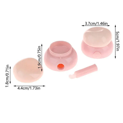 fachgo | 3.5g Mini Cosmetic Empty Jar Pots Makeup Skincare Container Face Cream Box Lip Balm Box With Silicone Spoon Refillable Bottles