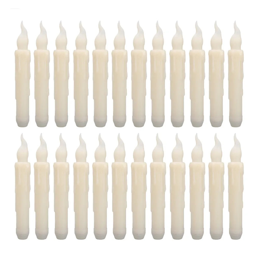 Pack of 12/24pcs LED Floating Taper Candles with Remote Flameless Flickering Hanging Candle Light for Home Christmas Party Decor