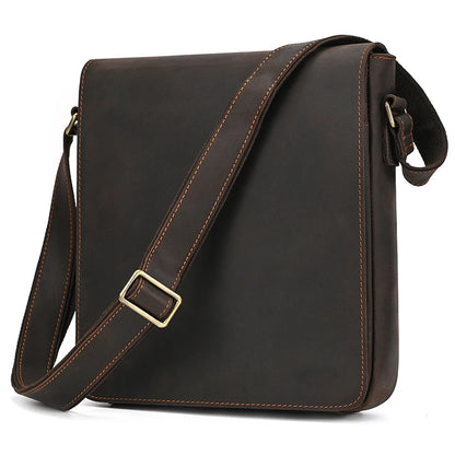 fachgo | High Quality Men's Leather Shoulder Bag Genuine Leather Crossbody Bags For Male Messenger Bags Vintage Sling Bags Man Bags 2024