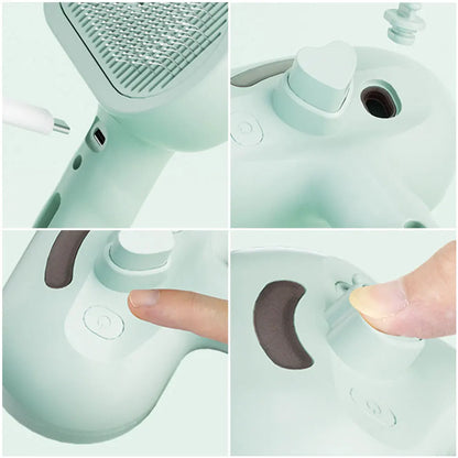 fachgo | 3 in 1 Cat Steam Brush Cat Hair Brush Pet Brush Pet Hair Cleaning Brush Comb for Shedding & Grooming for Cats Dogs Small Animals