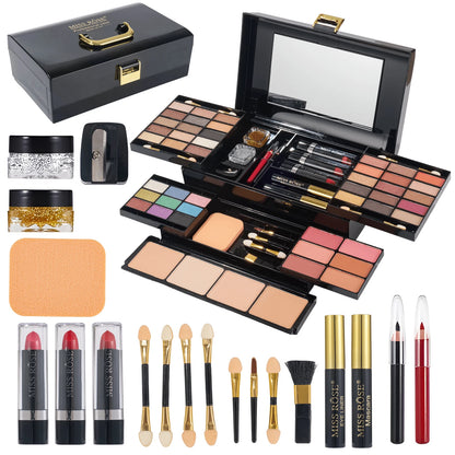 fachgo | Women's Professional Makeup Set with Mirror 58 Colors All-In-One Makeup Gift Set for Girls, Includes Eyeshadow, Powder, Blush, L