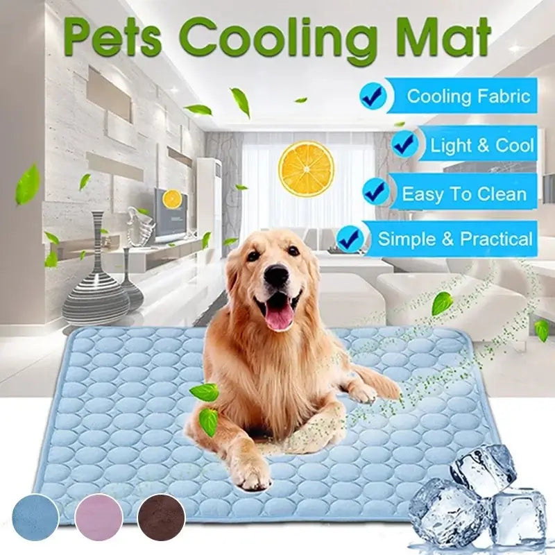 fachgo | Dog Mat Cooling Summer Pad Mat For Dogs Cat Blanket Sofa Breathable Pet Dog Bed Summer Washable For Small Medium Large Dogs Car