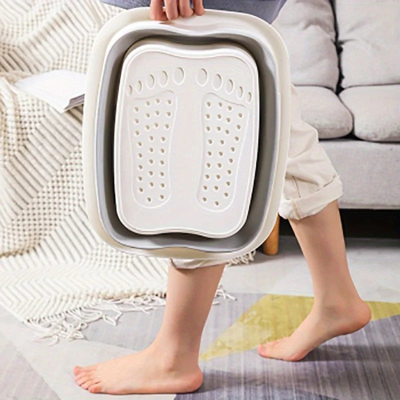 fachgo | Footbath Massage Bucket Spa Foot Bath Bucket Household Soaking Bucket Folding Basin Sauna Bathtub Pedicure Foldable Bath Bathtub