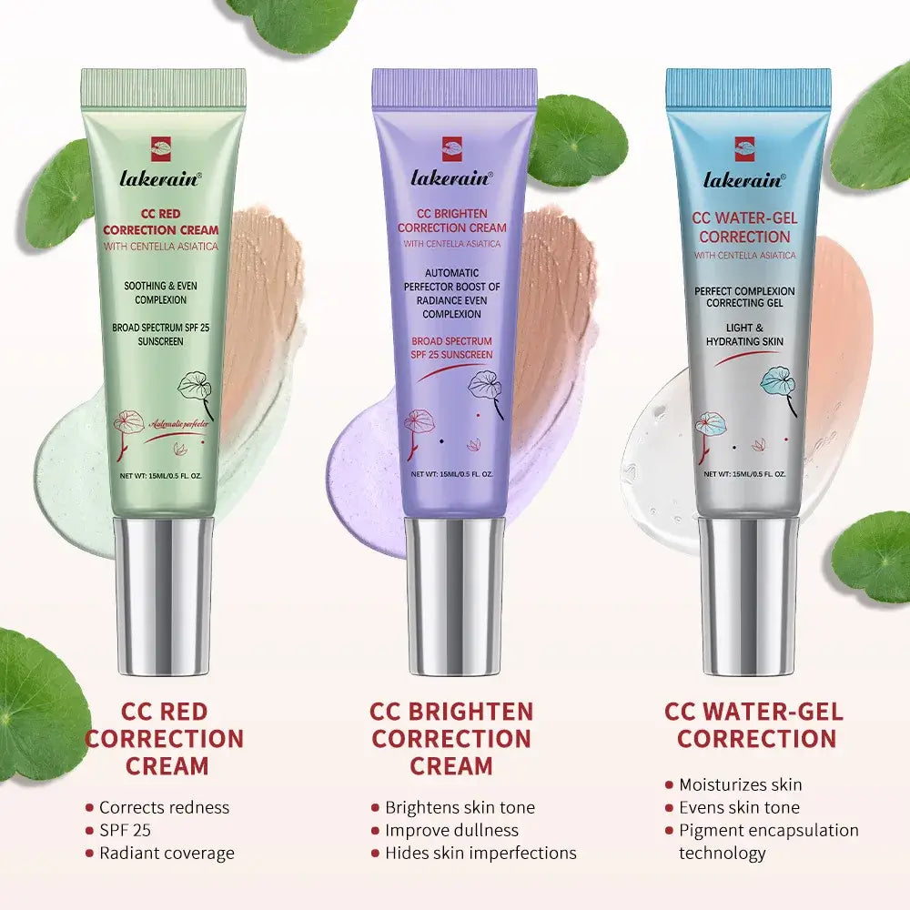 fachgo | 3 Color CC Cream Facial Centella Asiatica Repair BB Cream Brightening Natural Concealer Whitening Liquid Foundation Cosmetics