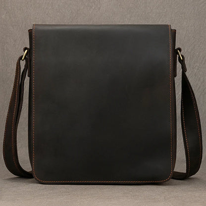 fachgo | High Quality Men's Leather Shoulder Bag Genuine Leather Crossbody Bags For Male Messenger Bags Vintage Sling Bags Man Bags 2024