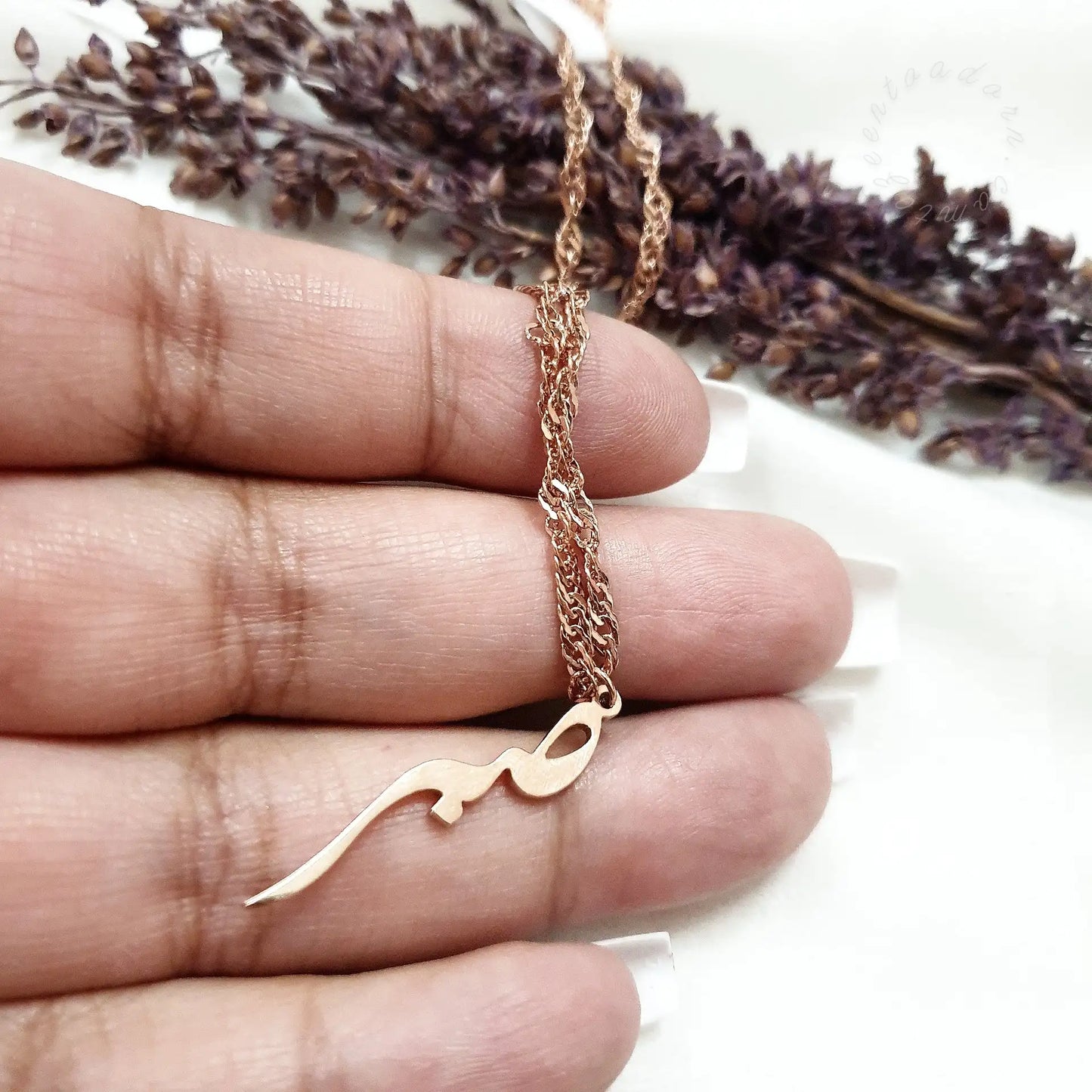 fachgo | Sabr Patience Rose Gold Pendant Necklace