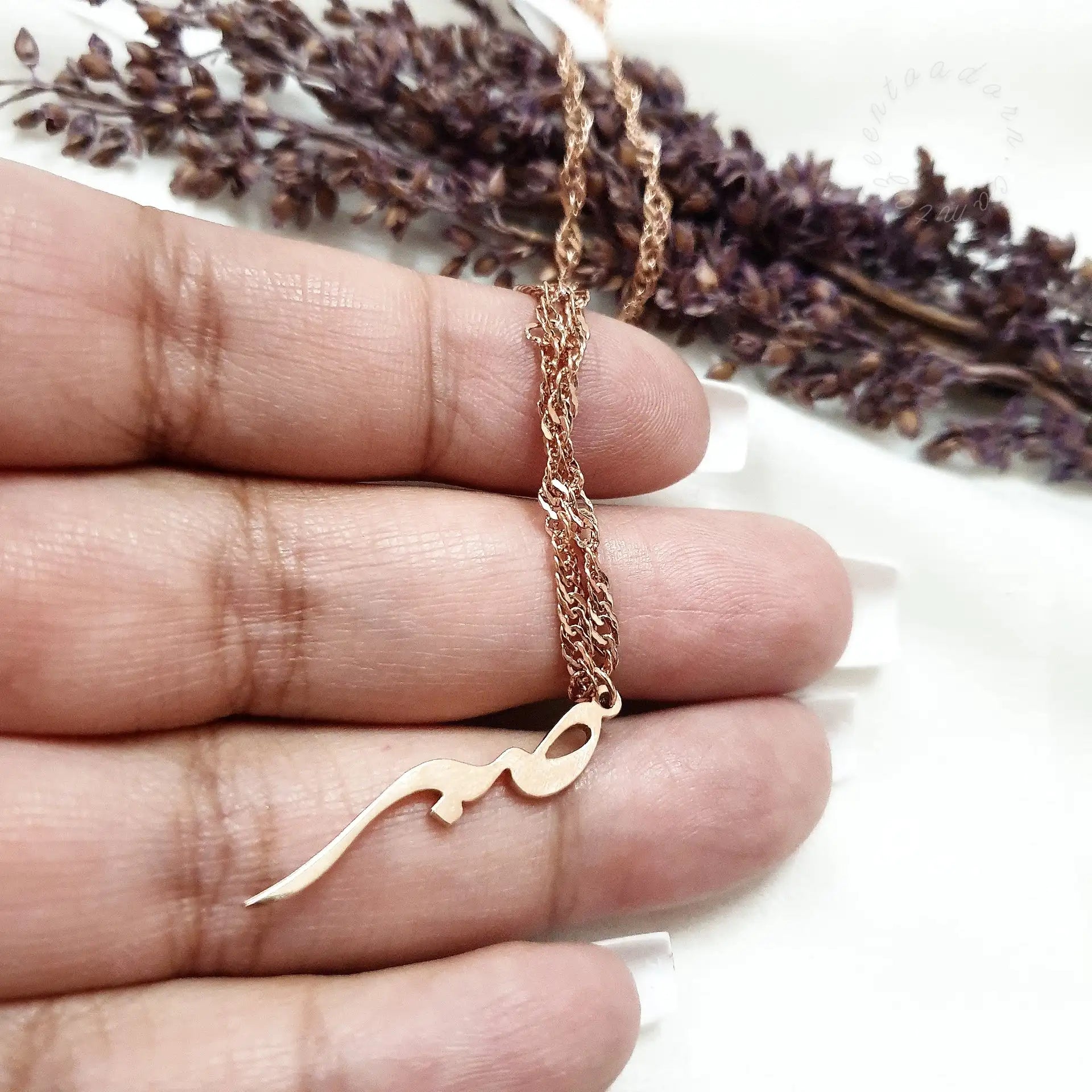 fachgo | Sabr Patience Rose Gold Pendant Necklace