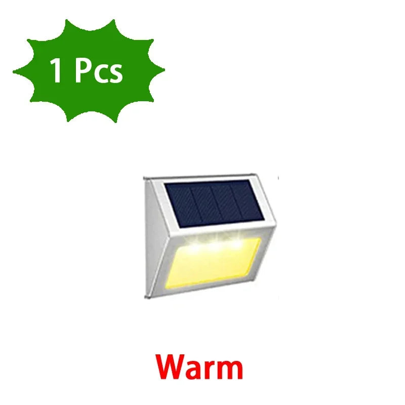 fachgo | 1-12Pack Solar Powered LED Deck Lights LED Solar Lamp Outdoor Stair Lights Stainless Steel for Garden Backyard Patio Wall Fence