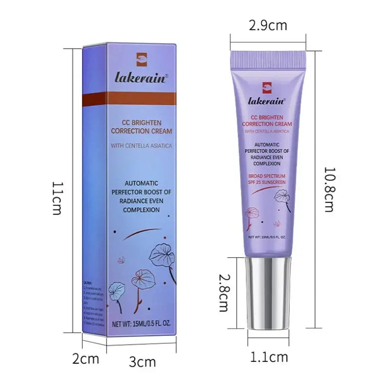 fachgo | 3 Color CC Cream Facial Centella Asiatica Repair BB Cream Brightening Natural Concealer Whitening Liquid Foundation Cosmetics