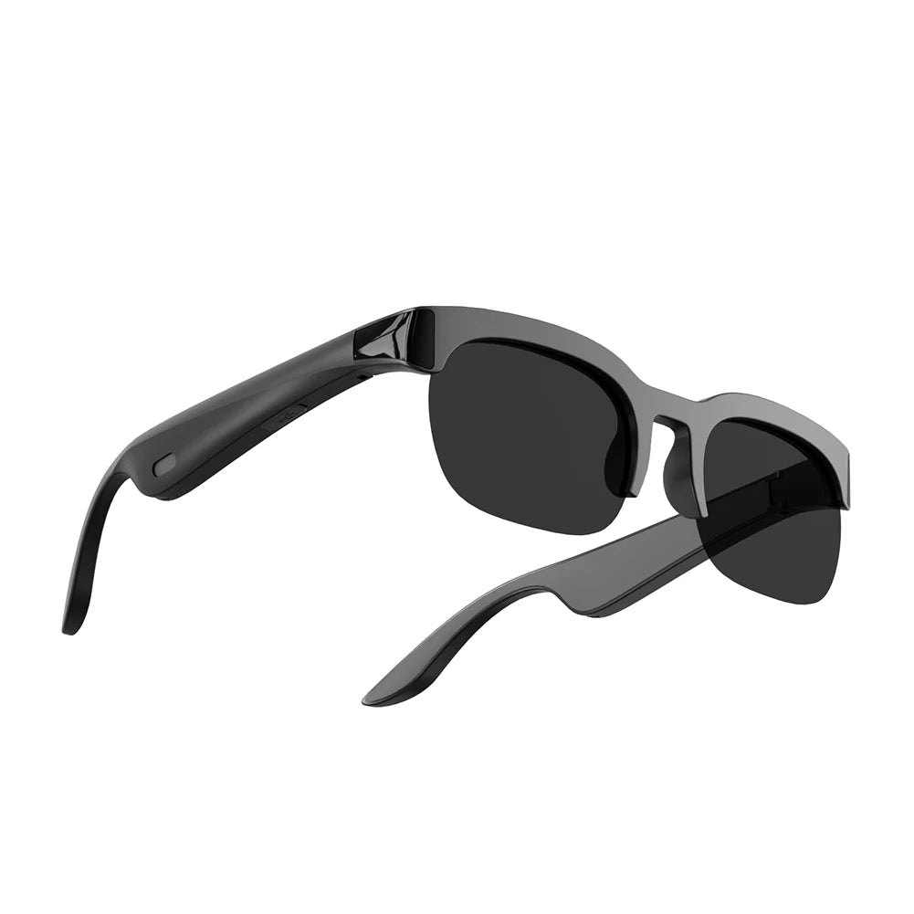 fachgo | Smart Glasses with AI Translator Hands-Free Music & Calls BT Sunglasses UV Protection Outdoor Sports Headphones for Men Women