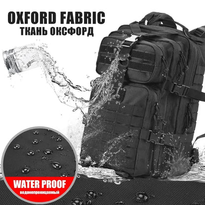 fachgo | 50L Man Tactical Backpacks Outdoor Traveling Bags Outdoor 3P School Pack EDC Molle Pack For Trekking Hunting Bag