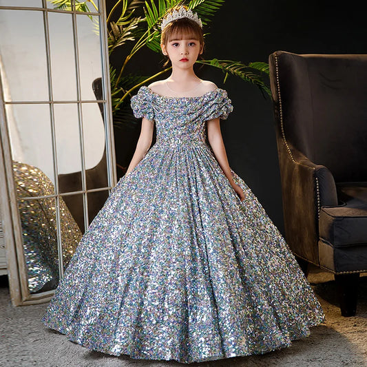 fachgo | 2023New Children's Dress Princess Dress High-end Model Show Girl Host Dress Birthday Stylish Banquet