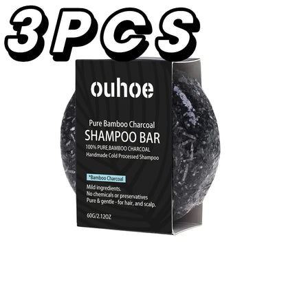 fachgo | Bamboo Charcoal Shampoo Soap Deep Clean The Scalp Create Dark And Thick Hair Improve Dryness Hair Nourish Charcoal Shampoo Soap