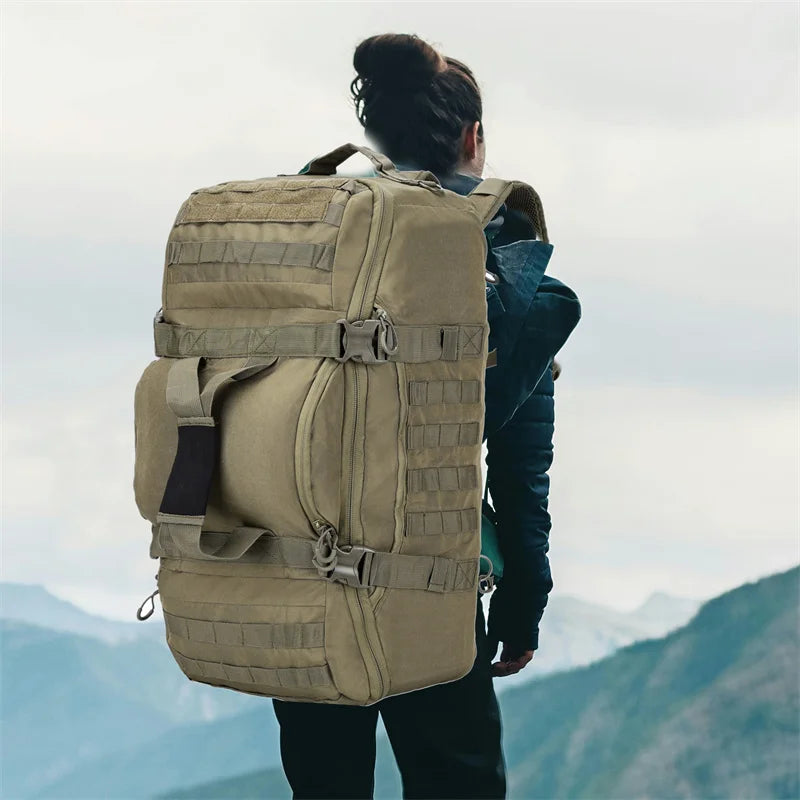 fachgo | LQARMY 30L 50L 80L Outdoor Mountaineering Bag Molle Tactical Backpack Large Duffel Bag Hiking Camping Travel Bags