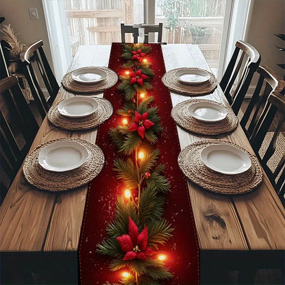 Christmas Fireplace Mantel Scarf Table Runner Xmas Party Decor Kid Favors 2025 Xmas Living Room Navidad Natal New Year Gift 2026