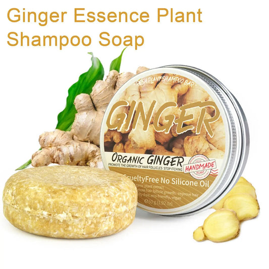 fachgo | Ginger Polygonum Soap Shampoo Soap Cold Processed Soap Hair Shampoo Bar Pure Plant Hair Shampoos Hair Care