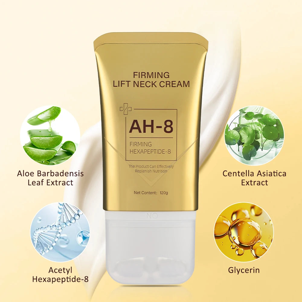 fachgo | ﻿ 120g Neck Firming Roller Cream Moisturizing Lifting Brighten Skin Fades Fine Lines Reduce Double Chin Massage Firm Neck Cream