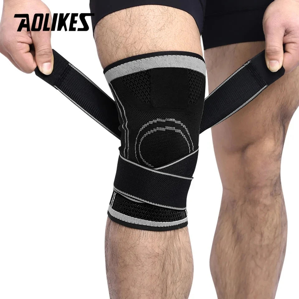 fachgo | AOLIKES 1PCS Knee Brace Knee Sleeve Support For Men And Women Knee Pads For Running, Hiking Meniscus Tear Arthritis Joint