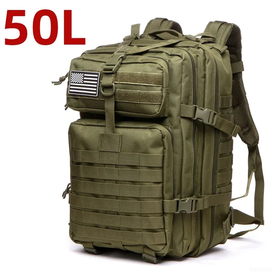 fachgo | 25L/50L 1000D Nylon Waterproof Trekking Fishing Hunting Bag Backpack Outdoor Rucksacks Tactical Sports Camping Hiking