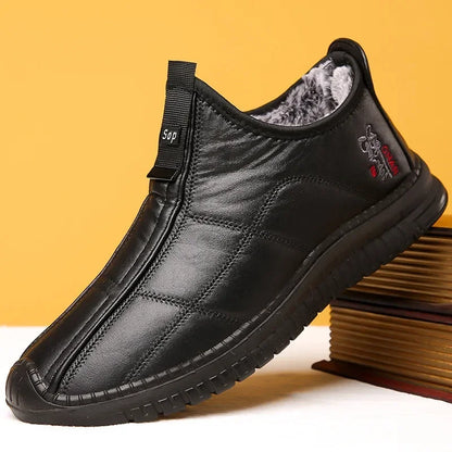 fachgo | Winter men's boots are warm waterproof non slip thick walking boots, and oversized work shoes for men aged 38-48 platform boots