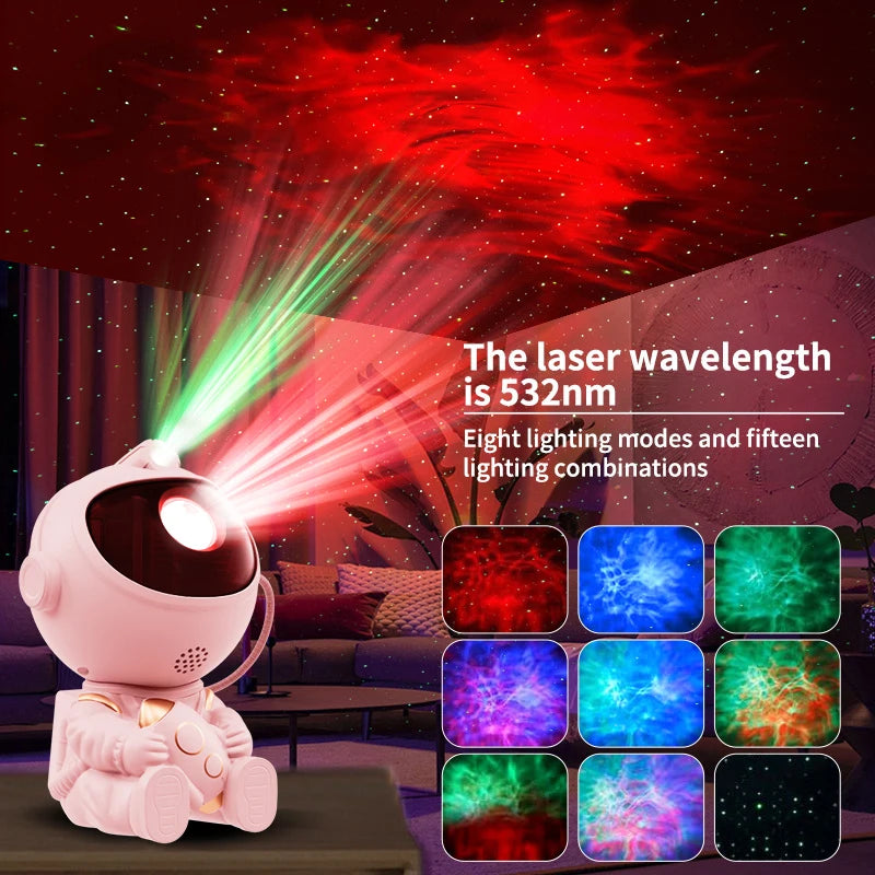 Astronaut Galaxy Projector – LED Night Light