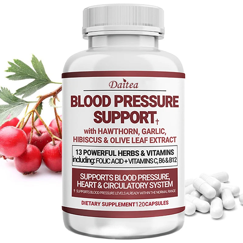 fachgo | Blood Pressure Support Supplement - Supports Fat Metabolism, Blood Circulation, Healthy Brain, Heart, Blood Vessels