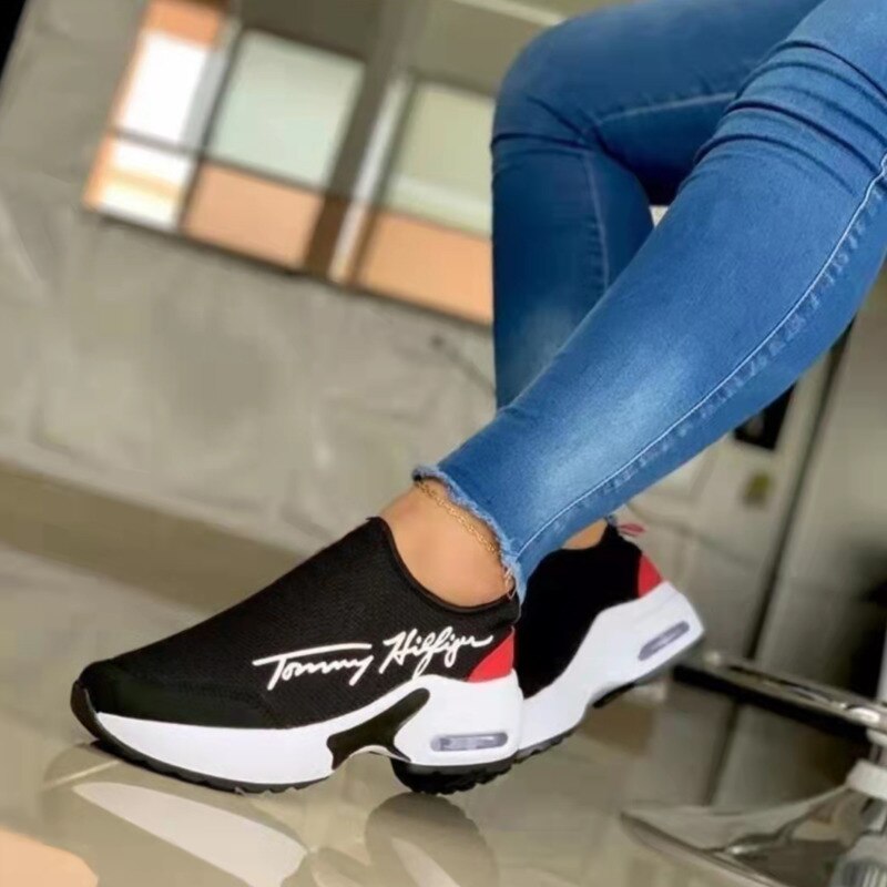 fachgo | Casual Breathable Wedges Ladies Walking Sneakers Flat Women Shoes
