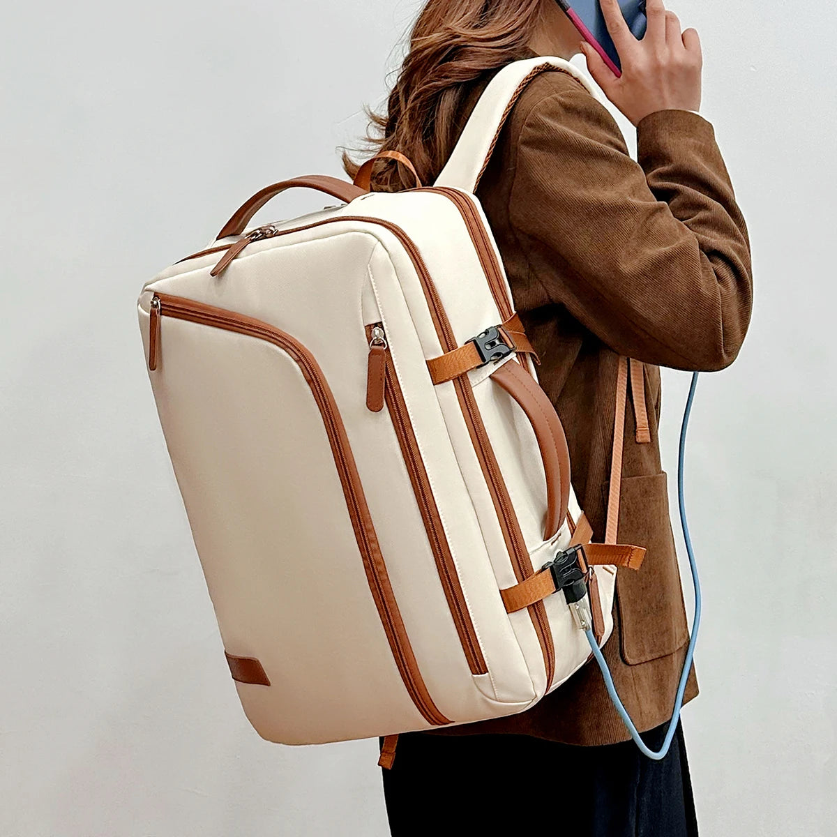 fachgo | Backpack Unisex New Simple Business Computer Backpack Outdoor Large Capacity Travel Bag Student School Bag Boys