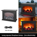 Realistic Flame LED Fireplace Log Lamp Battery and USB Operated Flameless Faux Fire Decor for Home Christmas Halloween Table