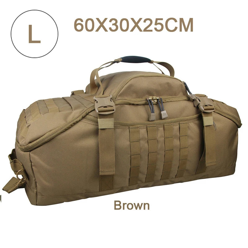fachgo | LQARMY 30L 50L 80L Outdoor Mountaineering Bag Molle Tactical Backpack Large Duffel Bag Hiking Camping Travel Bags