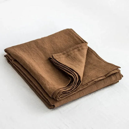 fachgo | Linen Sheets Set,100% French Stone Washed Pure Linen Bed Sheets, 3 Pieces (1 Flat Sheet, 2 Pillowcase) Suitable for Hot Sleepers