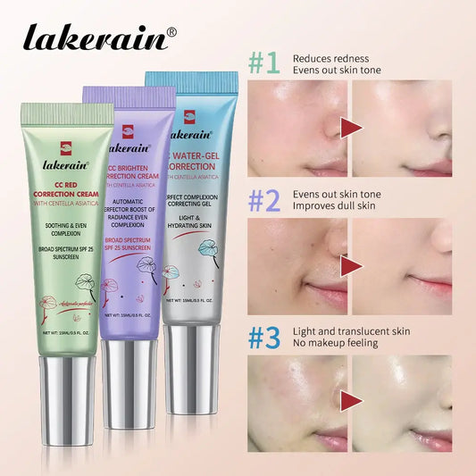 fachgo | 3Colors CC Cream Liquid-Based Full Coverage Cream Waterproof Long-Lasting Correct Redness Foundation erborian Korean Cosmetics