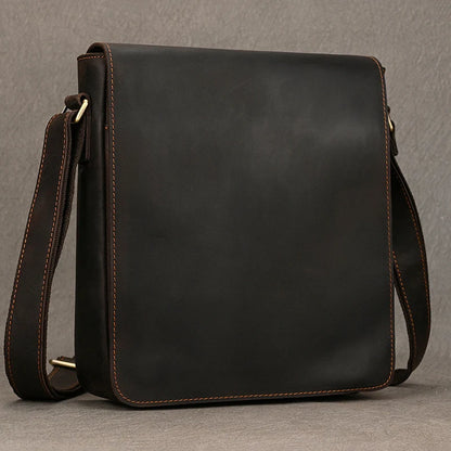 fachgo | High Quality Men's Leather Shoulder Bag Genuine Leather Crossbody Bags For Male Messenger Bags Vintage Sling Bags Man Bags 2024