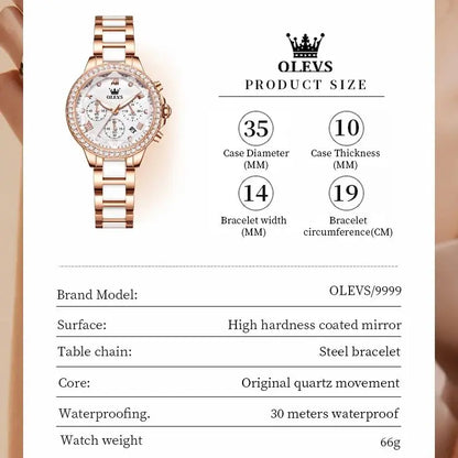 fachgo | OLEVS 9999 Diamond Women’s Quartz Watch