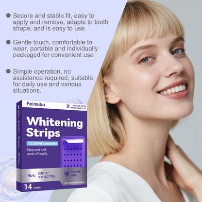 Purple Teeth Whitening Strips – Mint Fresh, Gentle Brightening Patches