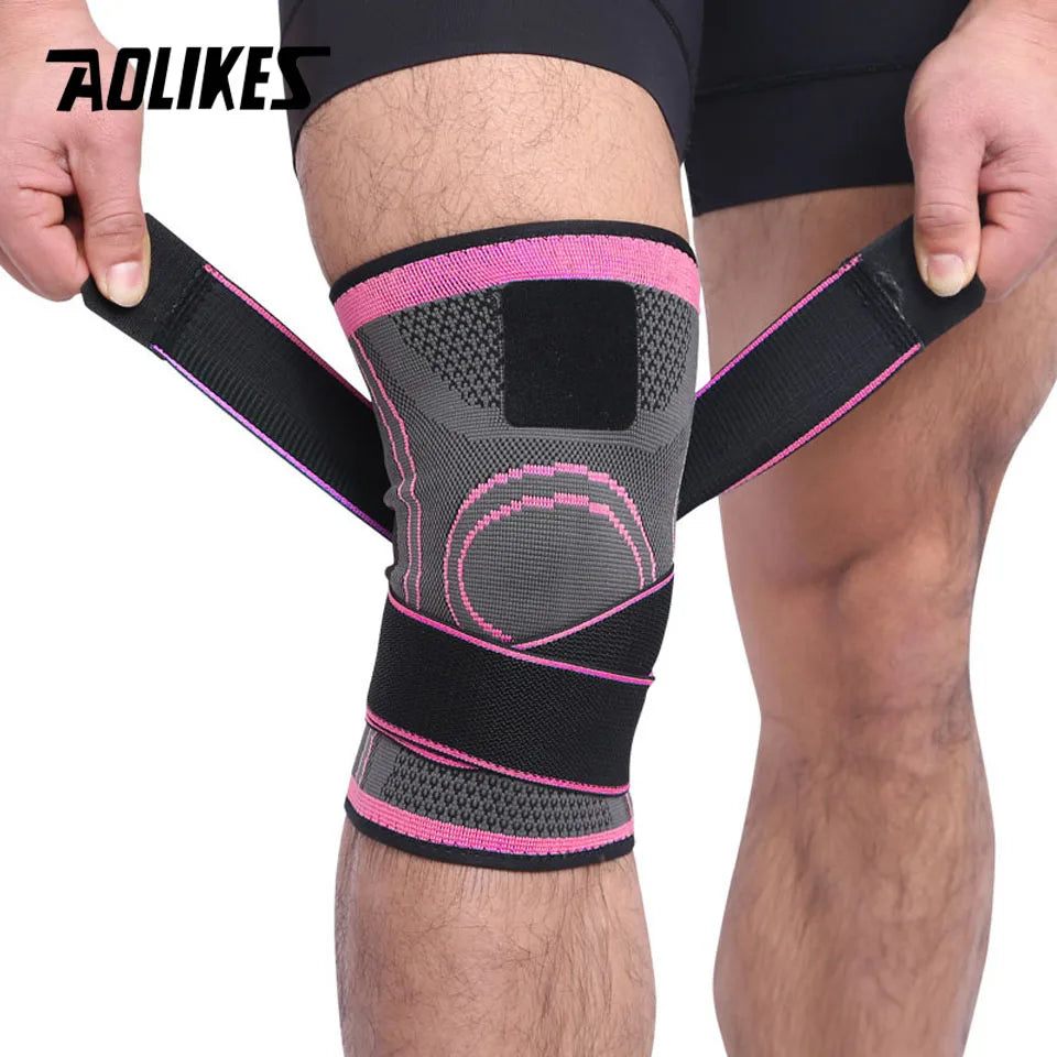 fachgo | AOLIKES 1PCS Knee Brace Knee Sleeve Support For Men And Women Knee Pads For Running, Hiking Meniscus Tear Arthritis Joint