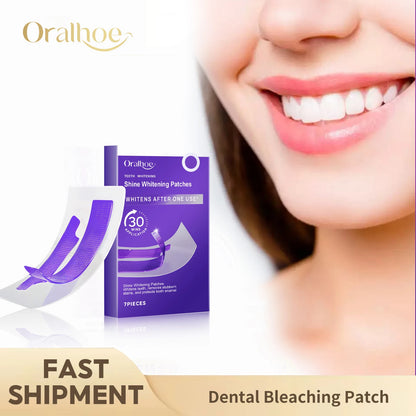 Purple Teeth Whitening Strips – Peroxide-Free, 30-Minute Brightening (7 Strips)