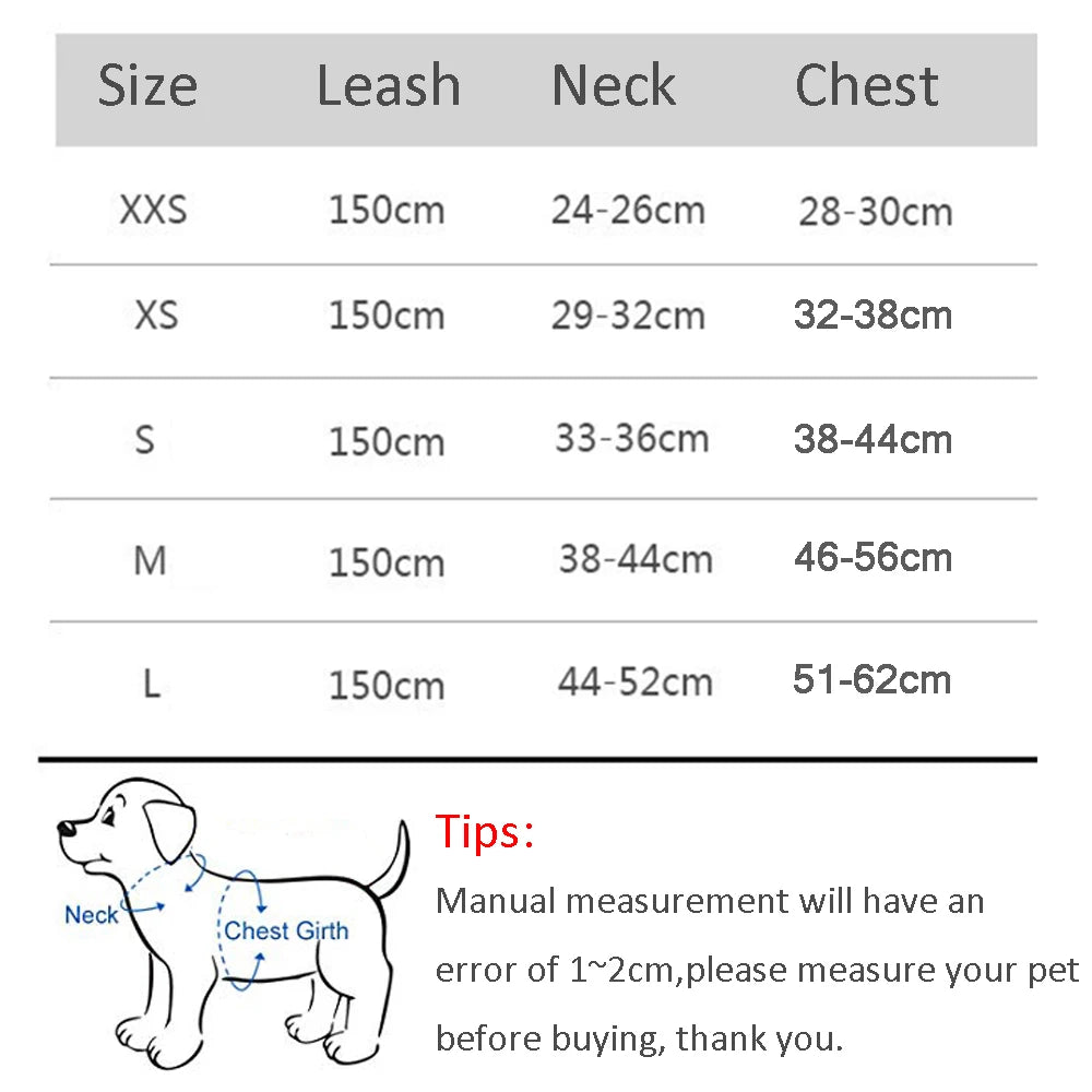fachgo | Dog Harness Leash Set for Small Dogs Adjustable Puppy Cat Harness Vest French Bulldog Chihuahua Pug Outdoor Walking Lead Leash