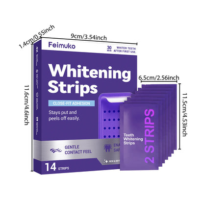 Purple Teeth Whitening Strips – Mint Fresh, Gentle Brightening Patches