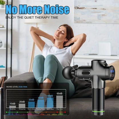 fachgo | Professional Massage Gun Massage Gun LCD Digital Display with 99 Levels for Adjusting the Body Arms Legs Back Deep Massage