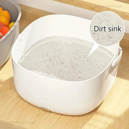 Vegetable Washing Machine Wireless Vegetable Disinfection Fruit Purifier Sterilize Kitchen Fruit Dirt Cleaning Purifier Basket