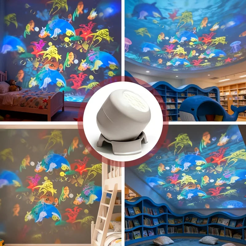 LED Ocean Wave Projector – USB Night Light