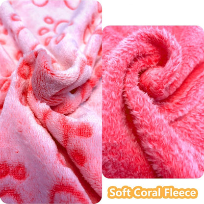 fachgo | 1pcs Ultra-Soft Paw Print Dog Blankets - Machine Washable, Cozy Pet Pillow Pads for Indoor & Outdoor Use - Ideal for Small to La