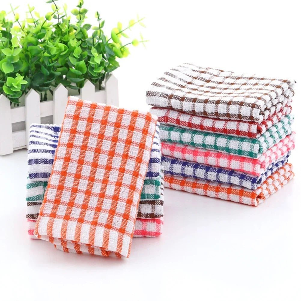 fachgo | 6PCS Cotton Kitchen Tea Towels Absorbent Lint Free Catering Restaurant Cloth Dish Towels Cleaning Cloth Kitchen Cleaning Towel