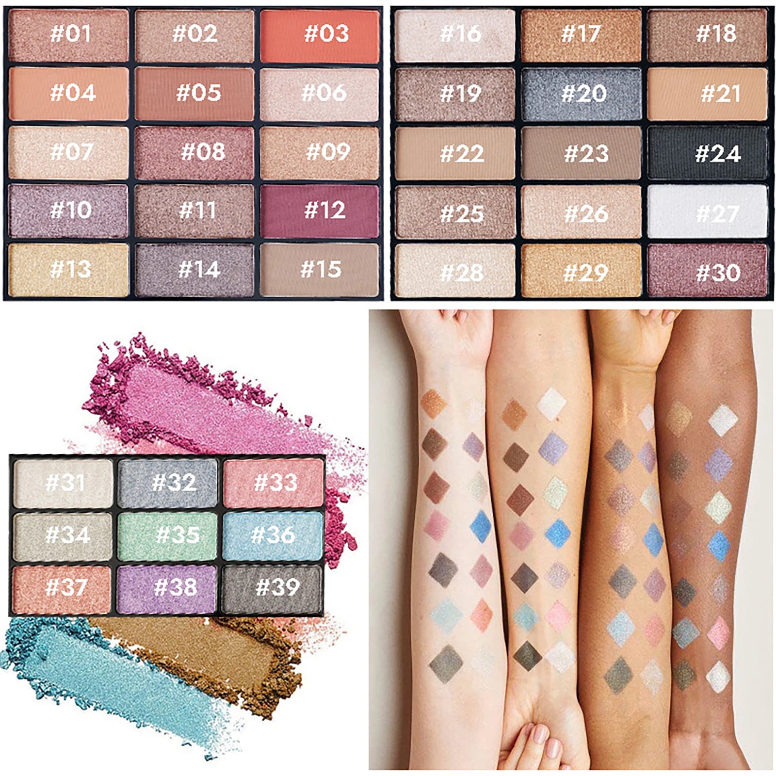 fachgo | Women's Professional Makeup Set with Mirror 58 Colors All-In-One Makeup Gift Set for Girls, Includes Eyeshadow, Powder, Blush, L
