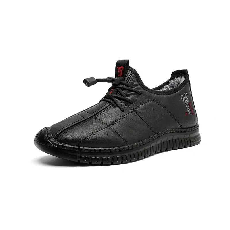 fachgo | Winter men's boots are warm waterproof non slip thick walking boots, and oversized work shoes for men aged 38-48 platform boots