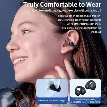 fachgo | New Original T75 Bone Conduction Wireless Bluetooth 5.3 Headphones Sports Earphones HiFi Sound Quality Waterproof TWS Headset