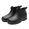Women's Waterproof Ankle Rain Boots Slip-On PVC Shoes
