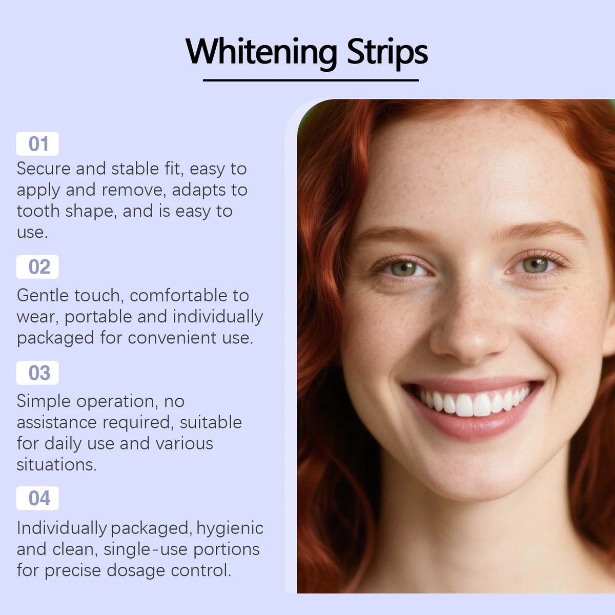 Purple Teeth Whitening Strips – Mint Fresh, Gentle Brightening Patches