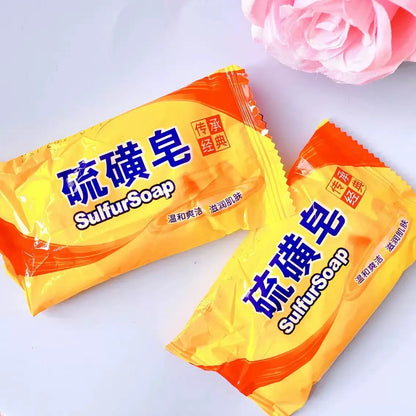 fachgo | 5PCS Sulfur soap Bath soap Clean wash hands and face clean unisex soap behind the skin face deep clean